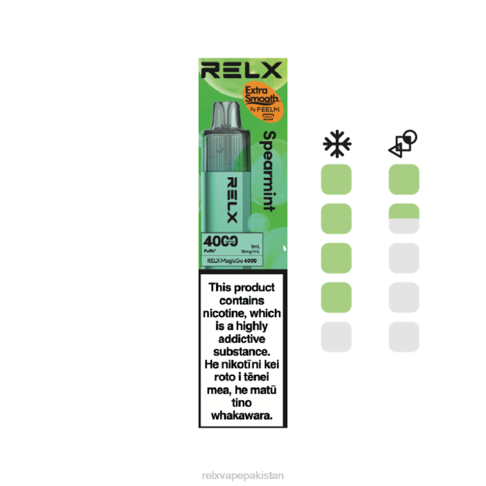 RELX MagicGo 4000 ڈسپوزایبل ویپ | 8FT43 ‎RELX Vape Price In Pakistan پودینہ