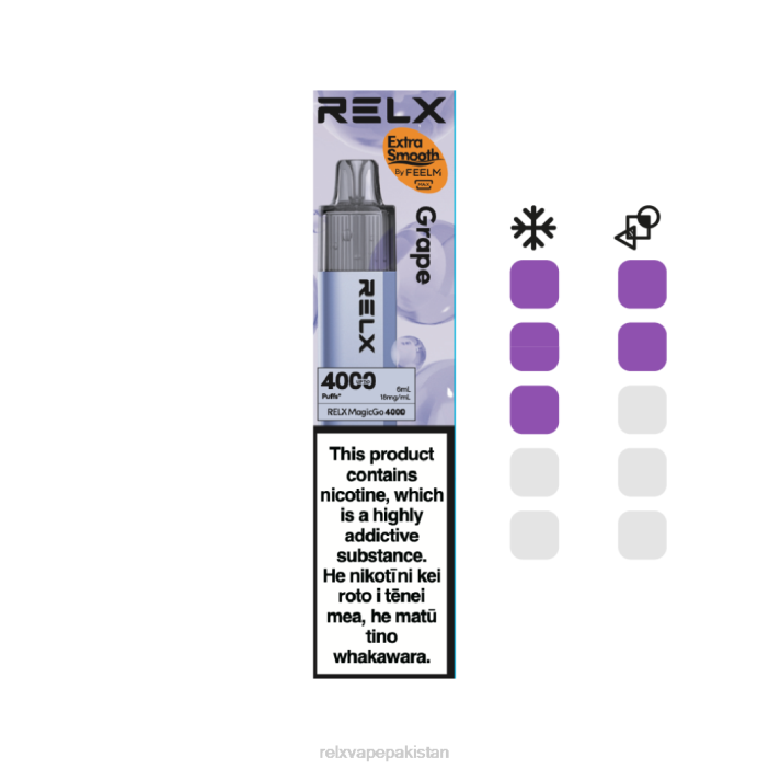 RELX MagicGo 4000 ڈسپوزایبل ویپ | 8FT46 ‎RELX Vape Flavours انگور