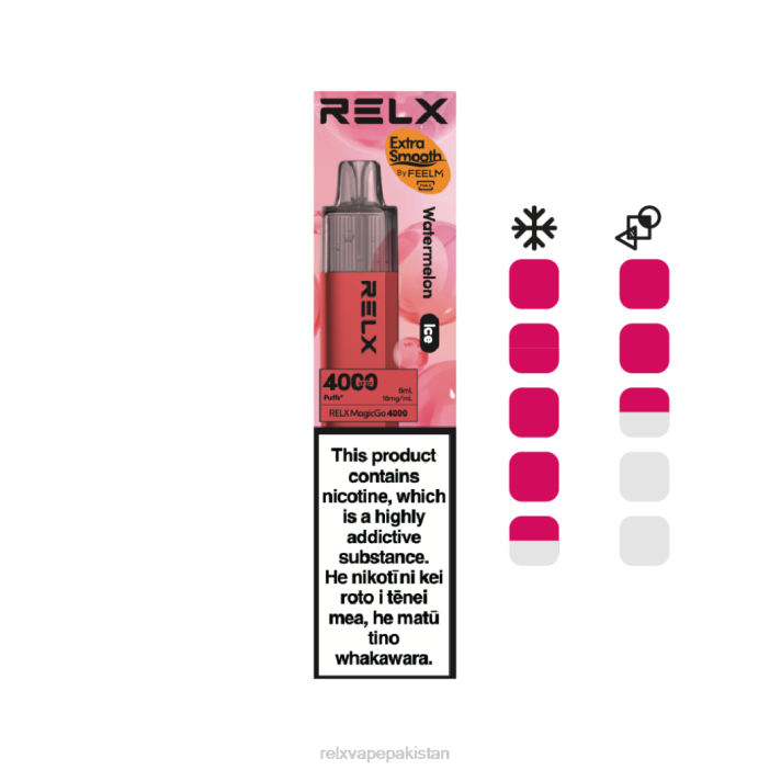 RELX MagicGo 4000 ڈسپوزایبل ویپ | 8FT47 ‎RELX Vape Disposable تربوز (برف)