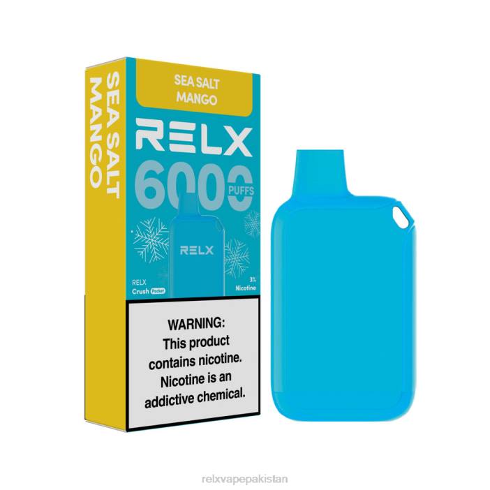 RELX Crush Pocket 6000 برفیلی | 8FT413 ‎RELX Vape Flavours سمندری نمک آم